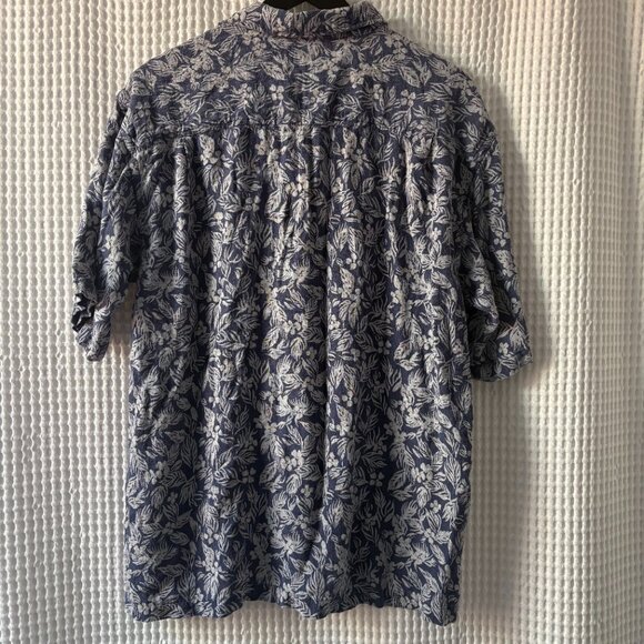 Common Man by Dale Waters men's silk Hawaiian tiki floral casual shirt size L - Picture 2 of 6